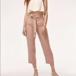 Aritzia Wilfred Free Paperbag Belt Pants